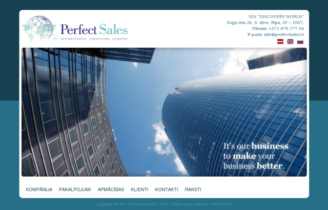 Perfect Sales, Discovery world, SIA